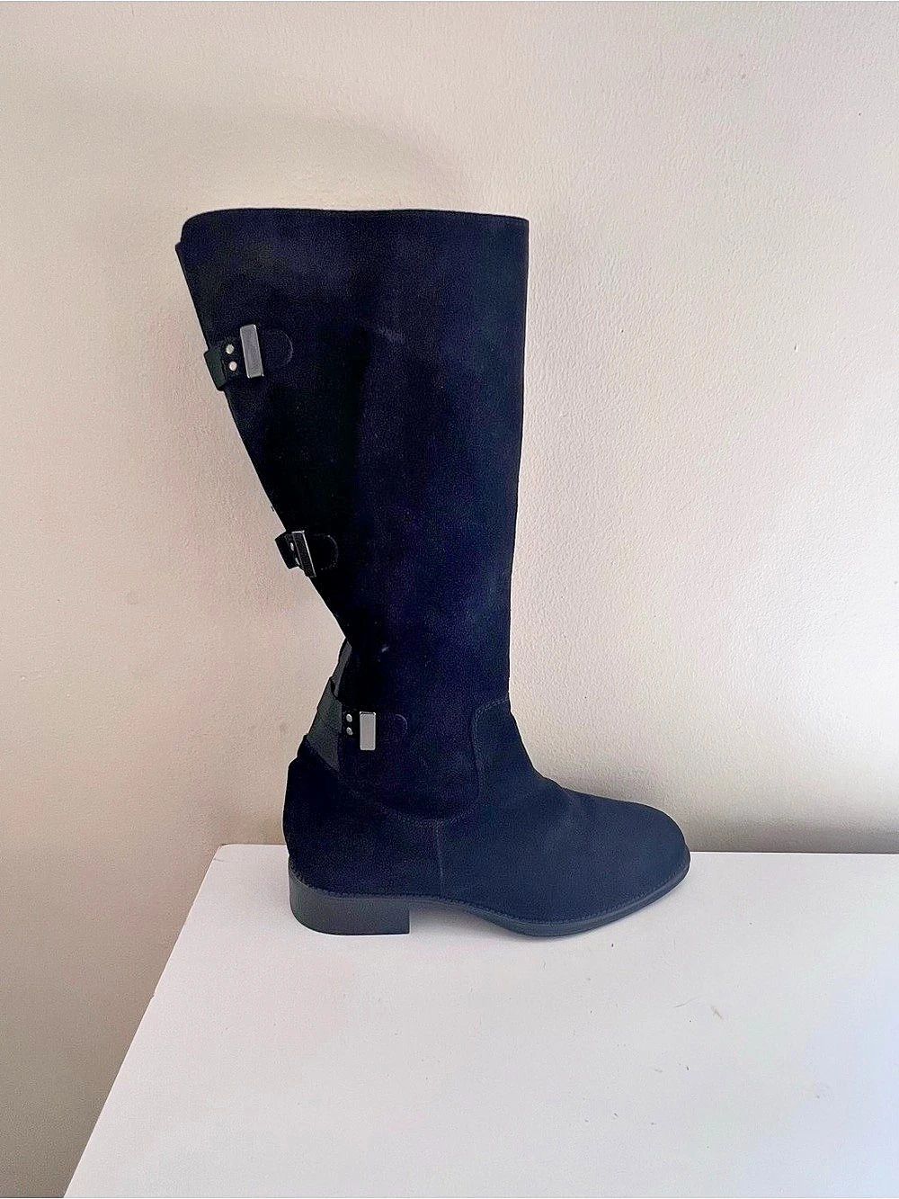 Industria Nazionale Gomma e Affini Black Buckle Tall Boots